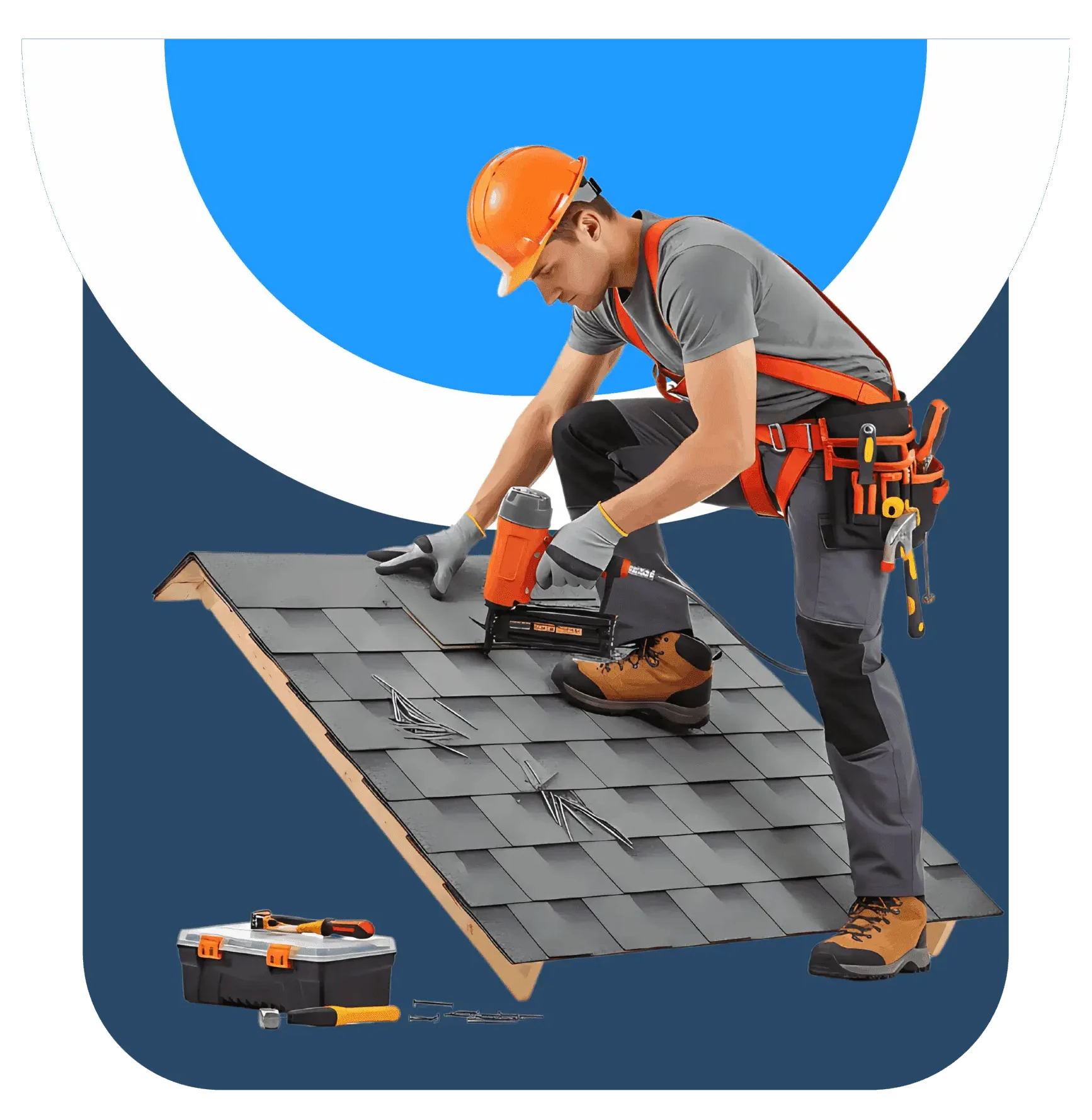 Man doing roofing work